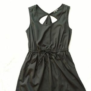 BeBop black dress with pockets and cut out back